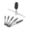 6pcs Set Screw Tap & T Shaped Wrench Threading Tapping Hand Tool Kit