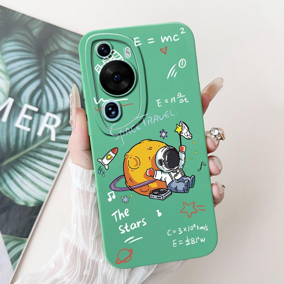 Cartoon Fashion Back Shell For Huawei P60 / P60Pro / P60Art Phone Bumper Case Soft Silicone Dragon Astronaut Funda HuaweiP60 Bag