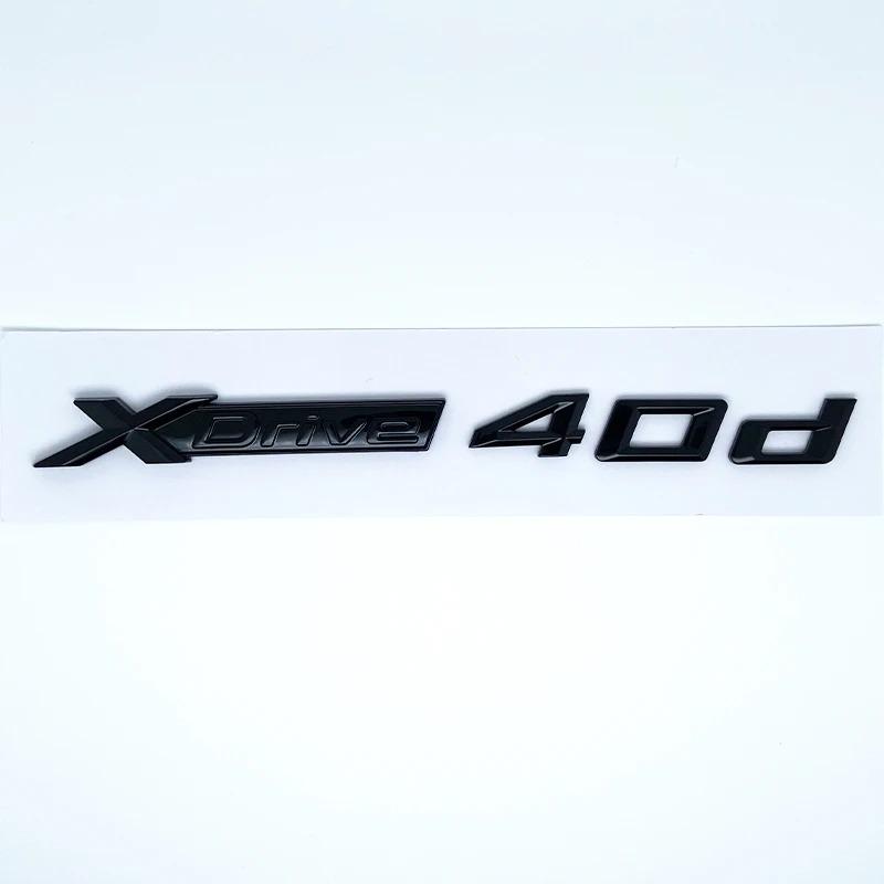Car Emblem Sticker 3D ABS Glossy Black Silver XDrive 40i 40d 45i 45d 48i 48d For BMW X1 X2 X3 X4 X5 X6 X7 GT