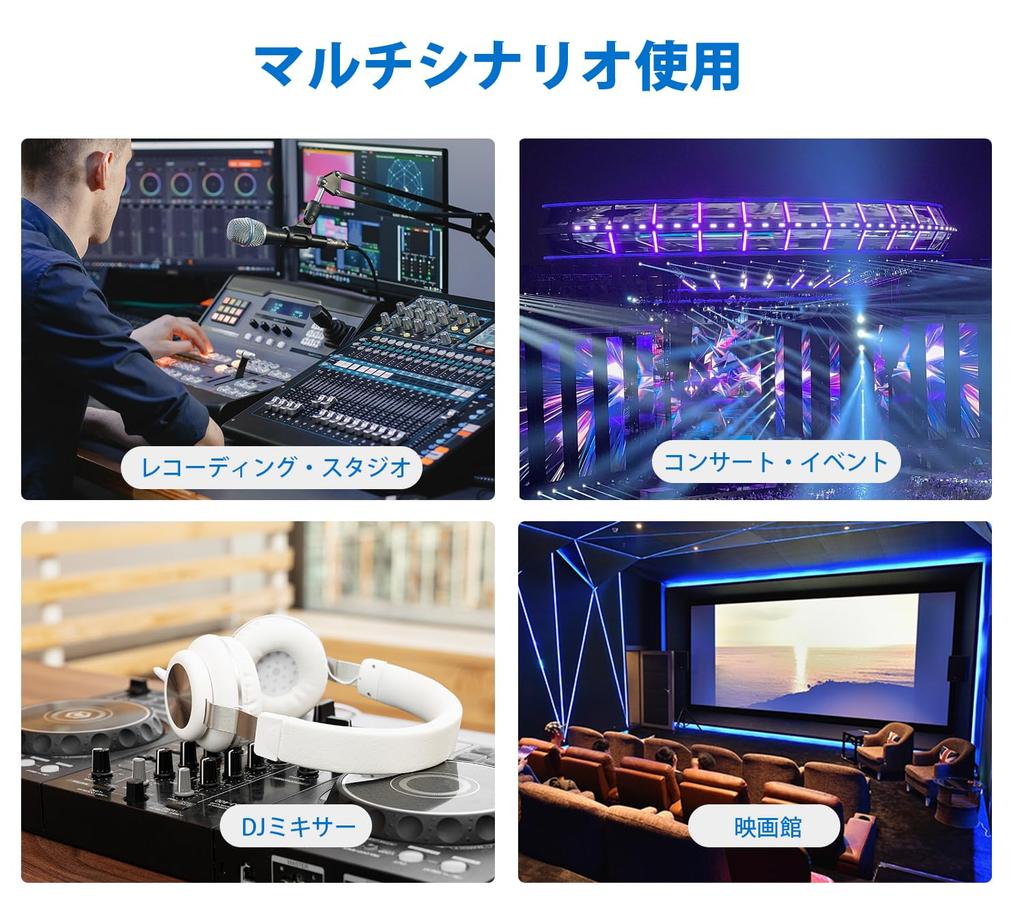 SOUNDFAM XLR Splitter Cable, 50cm, XLR Y Splitter Cable (1 Male to 2 Female), 3-Pin Balanced Microphone Adapter Patch Cable, Compatible with