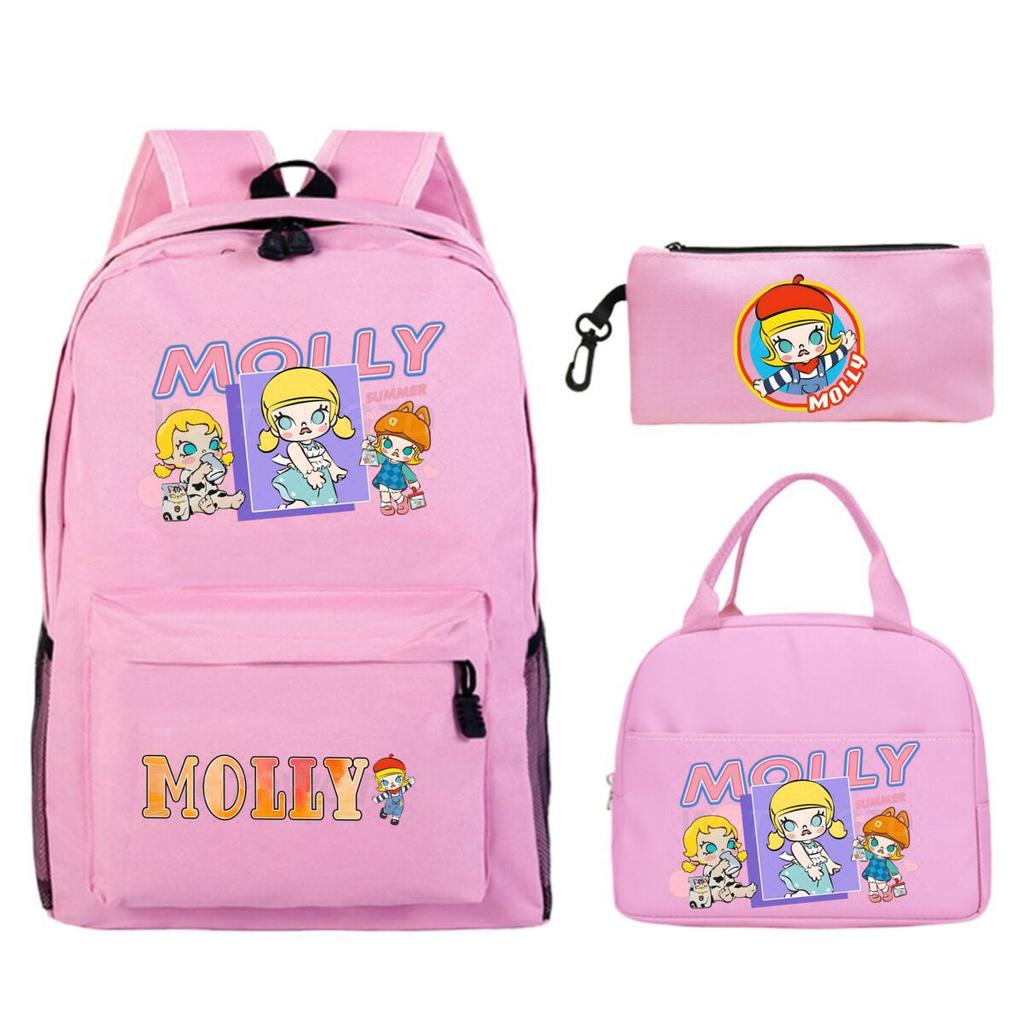 Children'S School Bag Leisure Pencil Bag College Meal Bag Printing Three-Piece Backpack For Primary And Secondary School Students