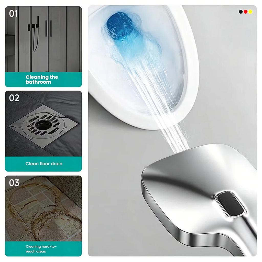 JROR Shower Head with 1.5m Hose Bathroom Shower Handheld Shower Head Bathroom Shower Head
