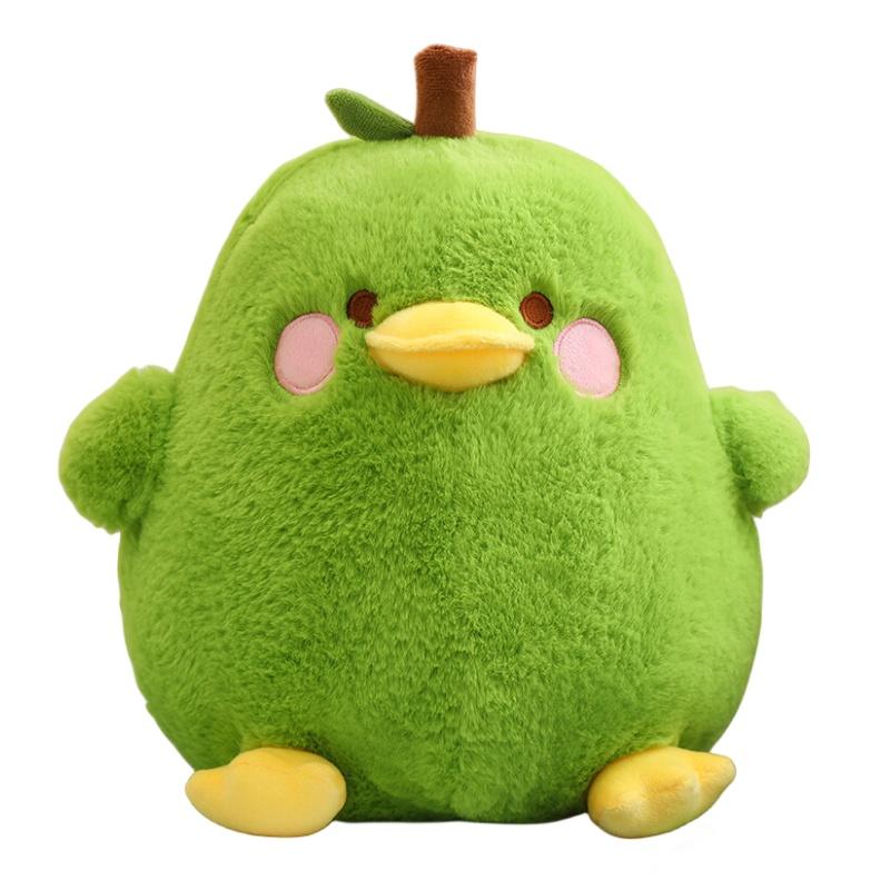 

Funny Duck-shaped Plush Toy Pillow For Stress Relief Yellow And Green Pear Duck Design 20cm/30cm/40cm 20cm/7.87in зелёный