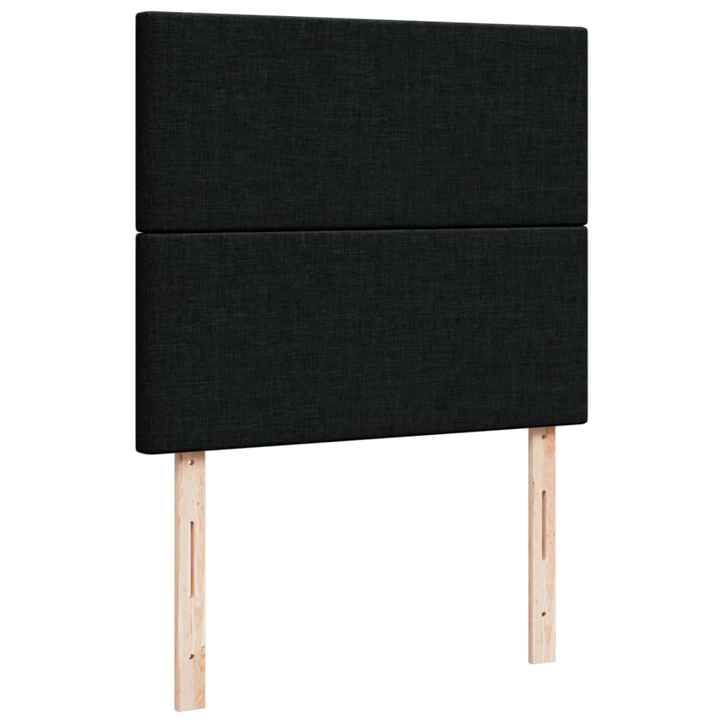 Box Spring Bed with Mattress Black 120 x 200 cm Fabric