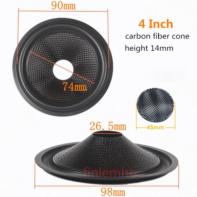 1PC Speaker Woofer Glass Fiber Cone 4/5/6.5/8 Inch Rubber Surround With Dust Cap Repair Kit For Home Theater Studio DIY System CD40