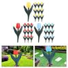 12pcs Plastic Fence Fence Garden Patio Tulip Multi Color Outdoor Hedge Fence Decorative Stakes Outdoor Garden Yard Decor