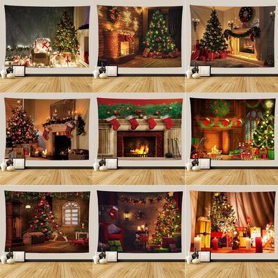 Christmas Theme Decorative Tapestry Living Room Sofa Home Decor Christmas Gift
