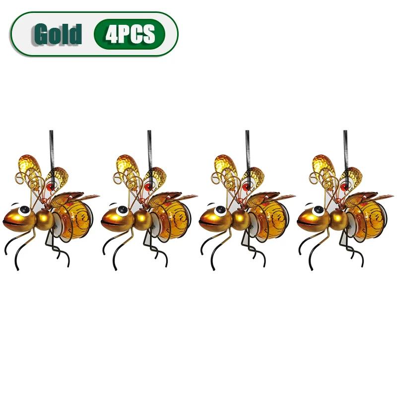 5PCS Solar-Powered Hanging Metal Ladybug Light  Garden Decor  Lady Sculpture with Bouncy Springs Summer Outdoor Art Decorations