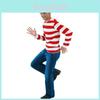 Fantasia Cosplay de Personagem de Anime Onde Está Wally Para Adultos e Crianças em Tecido Confortável