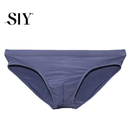 High Elasticity Men Briefs Low-rise Slim Fit Underwear Solid Comfortable Color Ice Silk Transparent Panties Summer Ultra-thin Lightweight