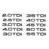 2026 3D ABS car rear trunk sticker 2.0 2.5 2.7 3.0 4.0 TDI 30 35 40 45 50 55 TDI emblem for Audi A1 A3 A4 A5 A6 A7 A8 Q2 Q3 Q5 Q7 TT