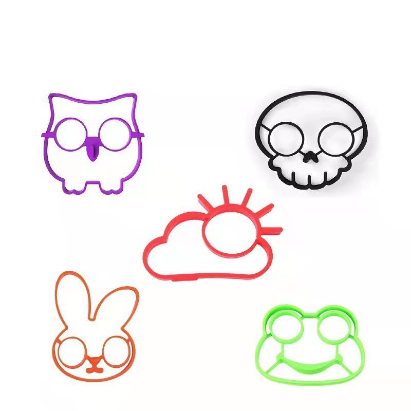 Силиконовый набор форм для жарки яиц в виде совы и кролика Owl (Purple)