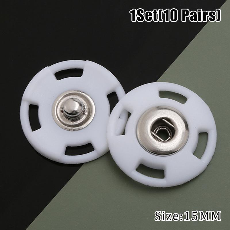 10 Pairs Transparent Delicate Plastic Invisible Snap Button Fastener Round Snap Button Clasp Sweater Clothes Inner Dark Buckle