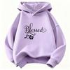 Blessed Flower Printed Design Hoodie Kids Children's Sweatshirt Hoody for Boys Girls Autumn Winter Casual Hoodies