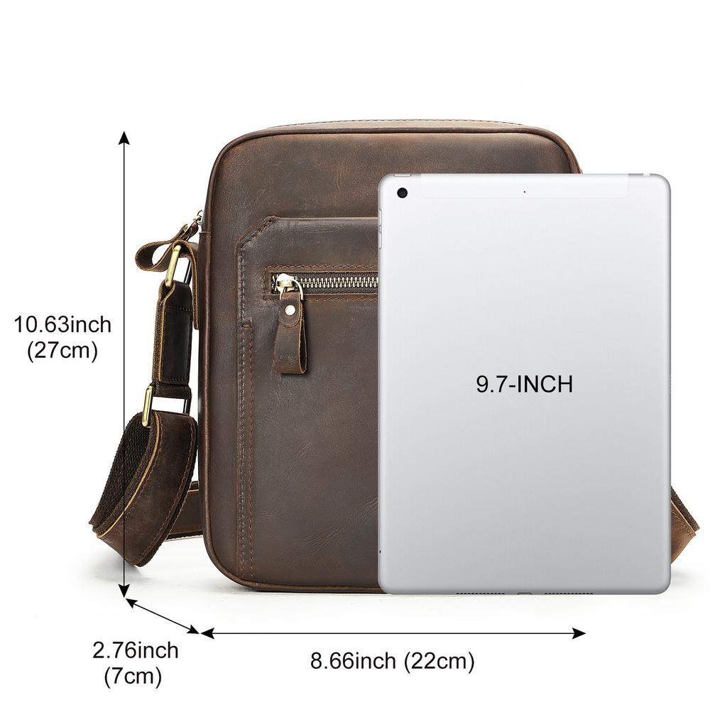 Single-shoulder Bag, High-end Business Small Crossbody Bag, Outdoor Portable Genuine Leather Crossbody Bag