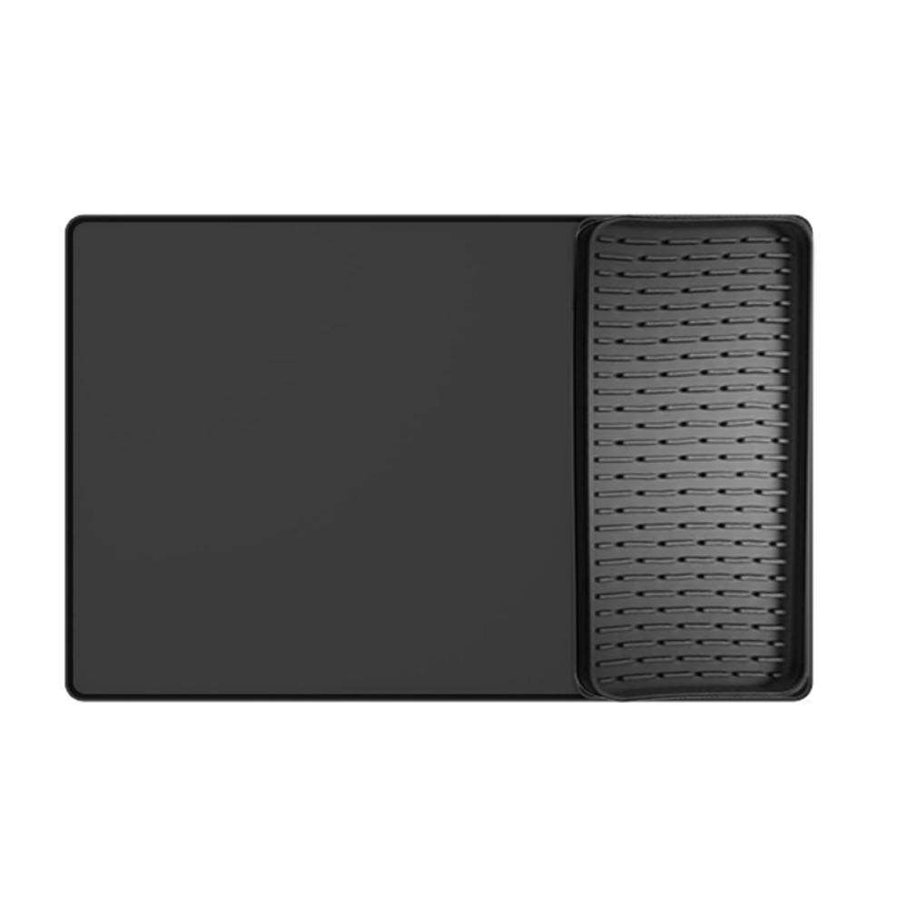 Kitchen Supplies 2 in 1 Coffee Machine Mat Silicone Waterproof Coffee Bar Mat Non-slip Insulated Drain Pad Home