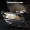 Galvanisierte transparente Halterung mit Klappscharnier für Samsung Galaxy Z Fold 5 Hülle mit stoßfester Schutzhülle aus gehärtetem Film