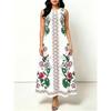 Summer Ethnic Style Printed Dress Elegant Long Dress Vacation Party Casual Fashion