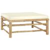 Day and Night - Day and Night Bamboo Garden Footstool with Cream White Cushion