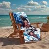 Custom Name Ultra-Soft Beach Towel with One Piece Theme,Ideal for Pool - Camping, Diving - Perfect Travel Essential, Vibrant Beach Towel.
