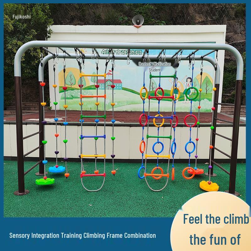 Children's Indoor/Outdoor Climbing and Swing Training Set with Rope Ladder