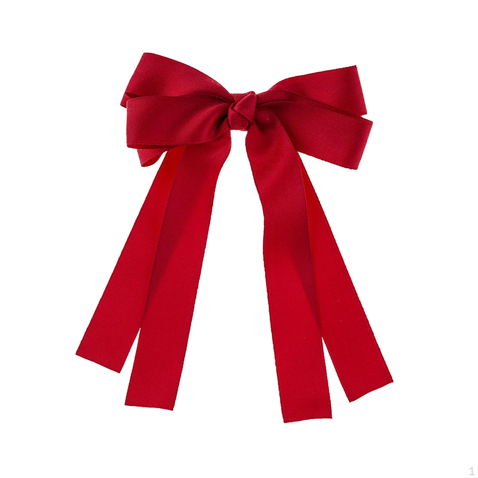 

Заколки для женщин с длинными хвостами и бантами красный