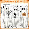 Multicolor Halloween Decoration Sticker Cartoon Ghost Window Clings Film  Shopwindow Ornament