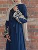 Dubai Abaya European & American Lace Stitch Fashion Cardigan Robe 1495