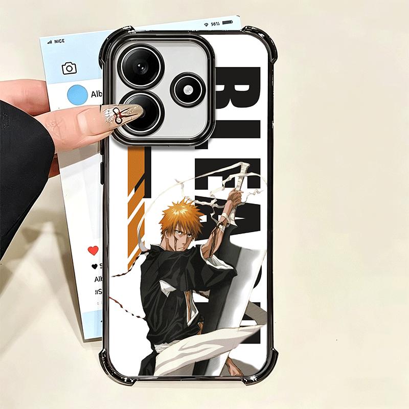Anime Bleach Desgin Plating Phone Case For Xiaomi Poco X5 X6 X7 X8 Pro Max F8 Ultra F7 M8 M7 M5S Redmi 15C 15 14C 13C 13 X3 12C