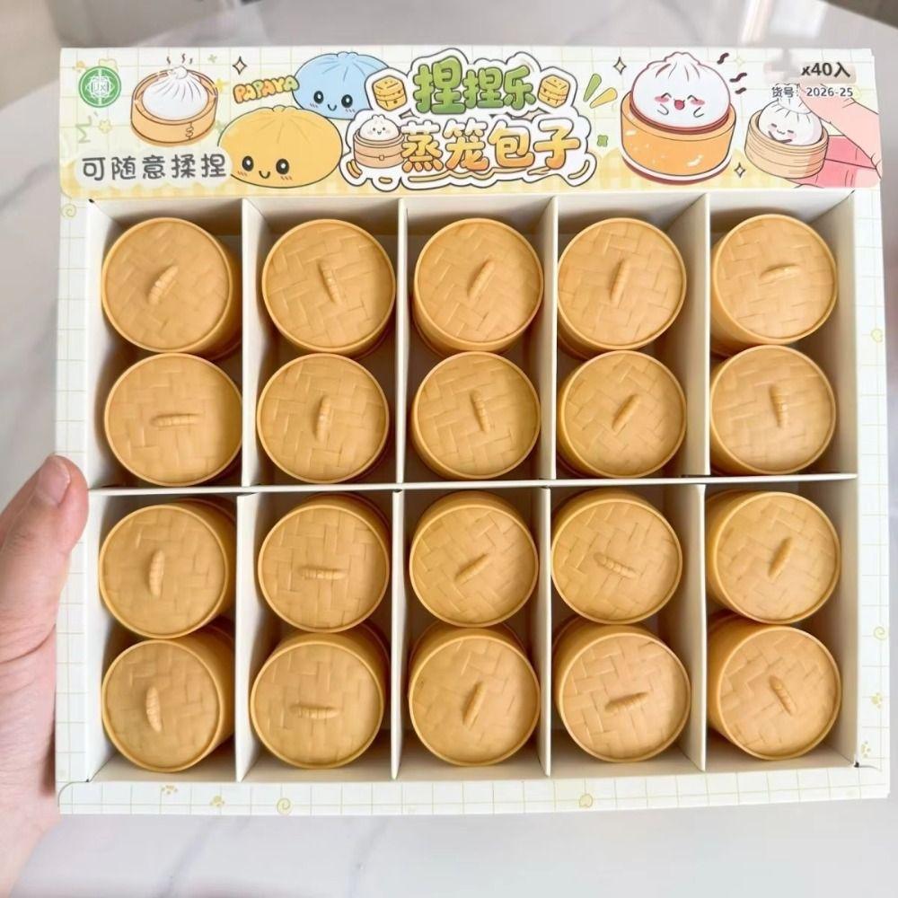 Soft Cute Squishy Crystal Bun Food Shape Fidget Sensory Toy Mini Dumplings Squishy Party Favors