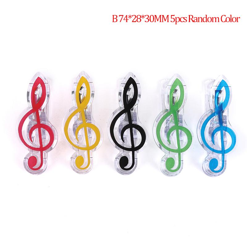 5Pcs Book Paper Sheet Clips Mini Music Folder Clips Decor Musical Notation Clips