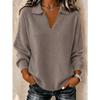 MGHR Women's Fashion Casual Autumn Winter V-Neck Long Sleeve Blouses & Shirts