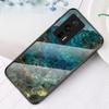 For Xiaomi Poco F5 Pro 5G/Redmi K60 Pro 5G/K60 5G Tempered Glass+PC+TPU Case Marble Pattern Printing Protective Phone Cover