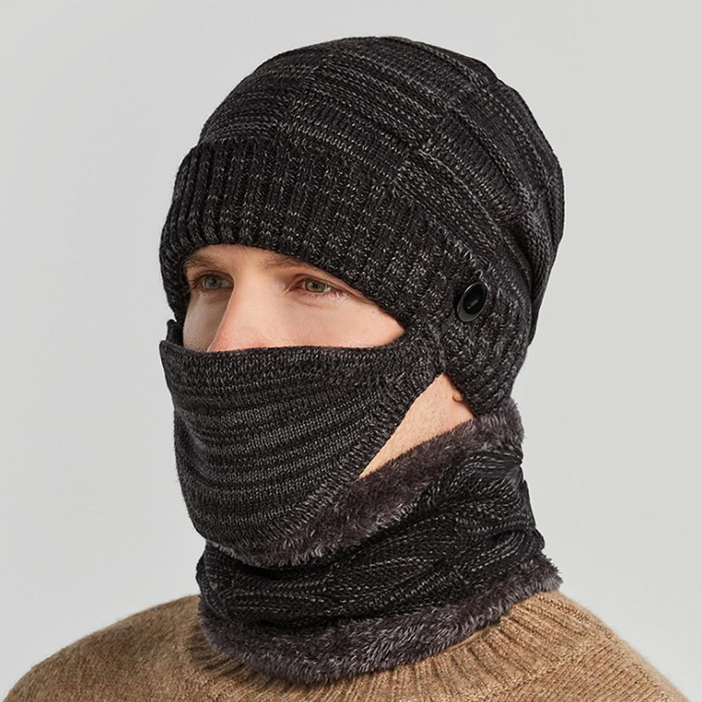 Winter Cold Weather Gear Neck Warmer, Muffler, Beanie Hat Set, Mask