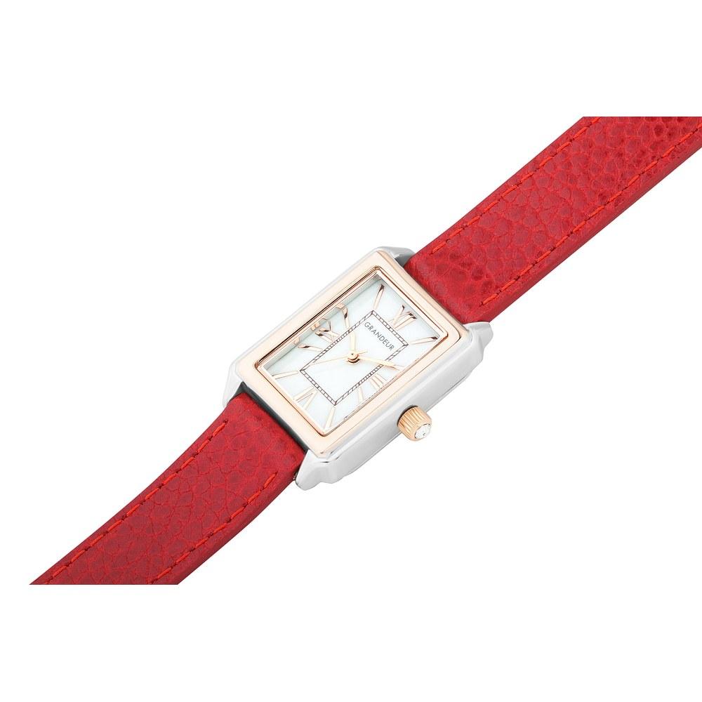 Grandeur Ladies Quartz Watch ESL073T2 Colorful Leather Square Band