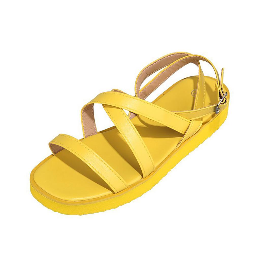 Summer Big Size Fashion Platform Shoes Women Buckle Strap Sandals Roman Shoes