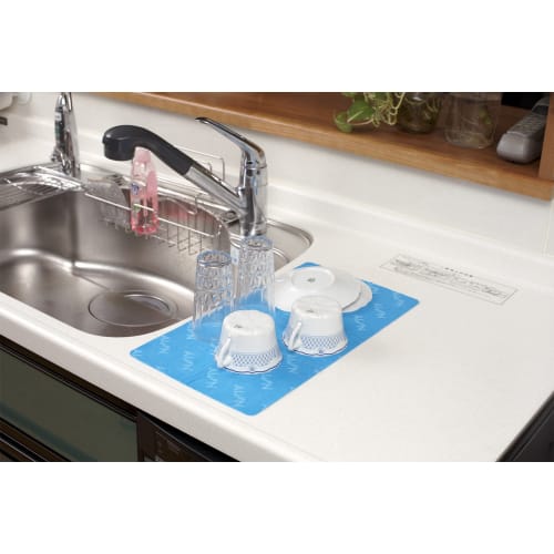 Aion Absorbent Sponge Cloth, Blue, 43 x 22.5 cm, Instantly Restores Absorbency When Squeezed, Perfect for Wiping Water Droplets, Dish Wiping, and Drai