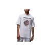 Jordan T Shirts Men's White Hooded Non Detachable Moderate Straight Fit FB7428-100