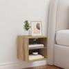 Wall Mounted TV Cabinet with RGB LED Lights Artisan Oak Finish 30 x 28.5 x 30 cm