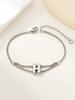 New stainless steel wholesale 26 English letters double-layer ring gold-plated bracelet