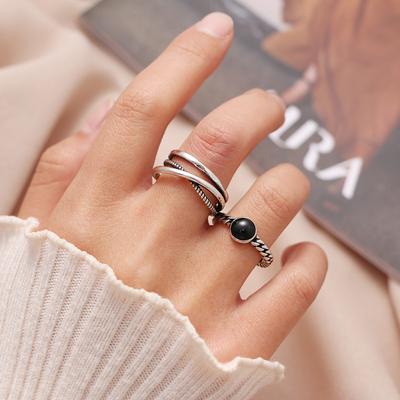 2024 Geometric Hip Hop Open Ring Personality Ring Fashion Neutral Trend Punk Style Ring