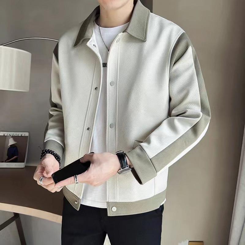 Spring New Three-bar Design Casual Jacket Men's Korean Style Trendy Handsome Student Jacket Men's Spring and Autumn