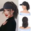 Hollow Top Hat With Hair Attached Baseball Cap Summer Sunshade Cap Wig  Casual