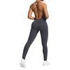 Nahtloser Hochelastischer Yoga-Jumpsuit mit Cross-Back-Design