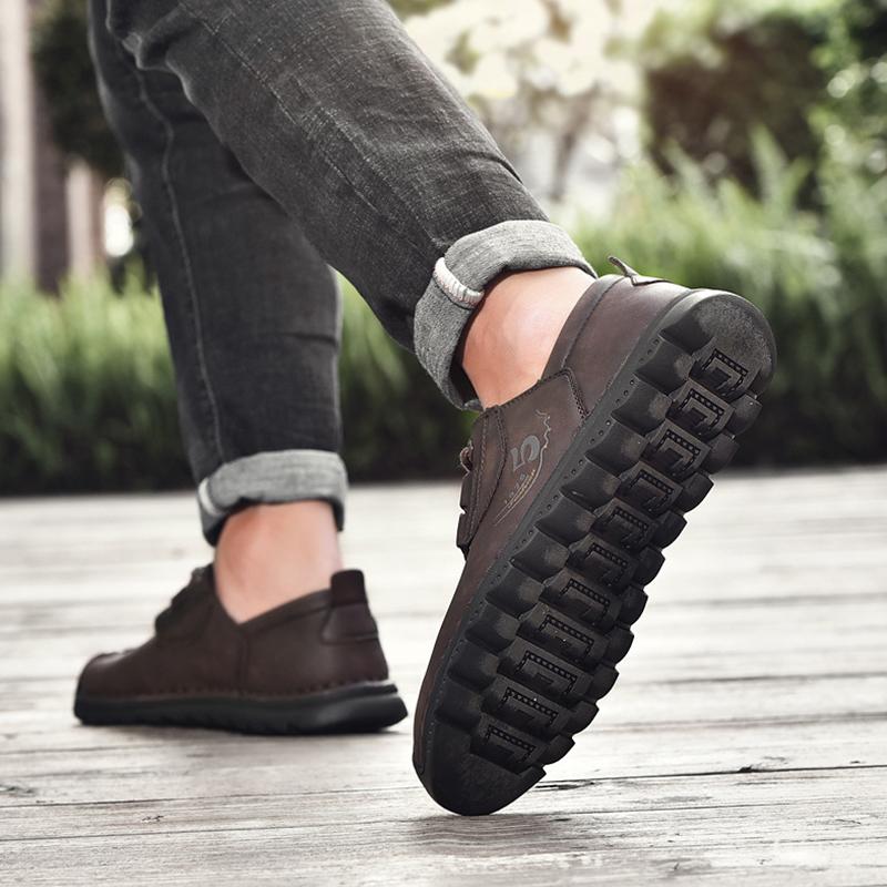 38-48 Large Size Leather Shoes Men's Microfiber Leather Soft Bottom Winter Men's Shoes Business Casual Leather Shoes