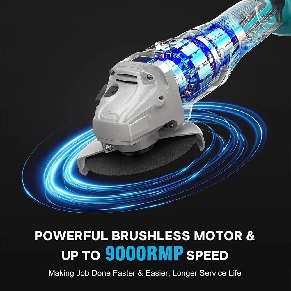 125mm Brushless Angle Grinder Cordless Polishing And Grinding Machine Portable Cutting Power Tool