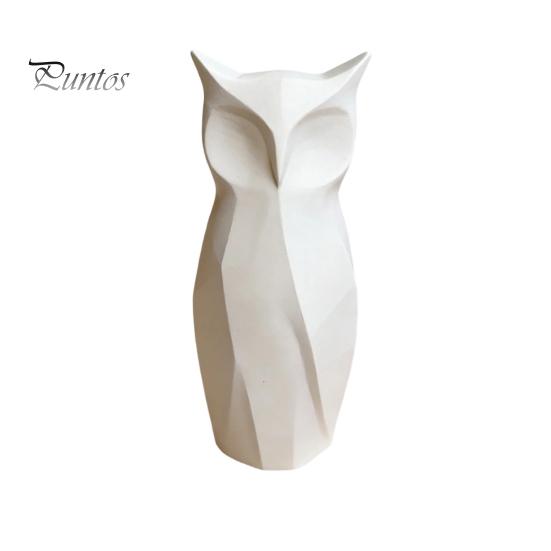 3D Printed Owl Statue Abstract Figurine, Modern Minimalist Geometric Figure Statue, Decorative Bird Sculpture for Home Office Decoration Countertop