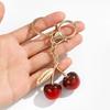 Fashionable Cherrys Sturdy Resin Charm Pendant Elegant Keychain Charm Accessory for Styles Expression Daily Use