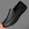 Loafers Men's Driving British Casual Leather Shoes Summer Slip-on Lazy Doug Shoes Breathable Plus Size Pumps