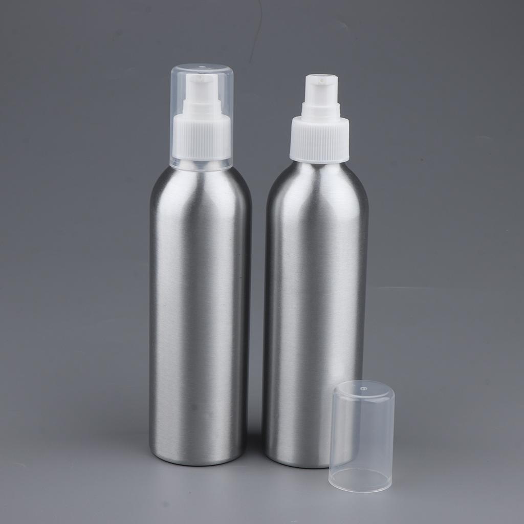 8oz Empty Aluminum Bottle with Pump Containers 2Pcs